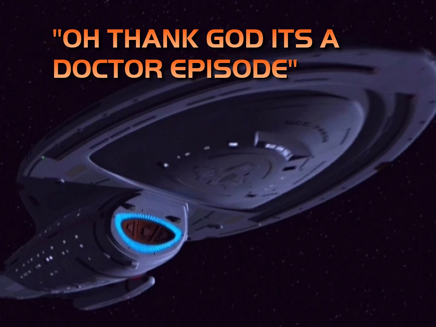 st voyager title card: oh thank god its a doctor episode
