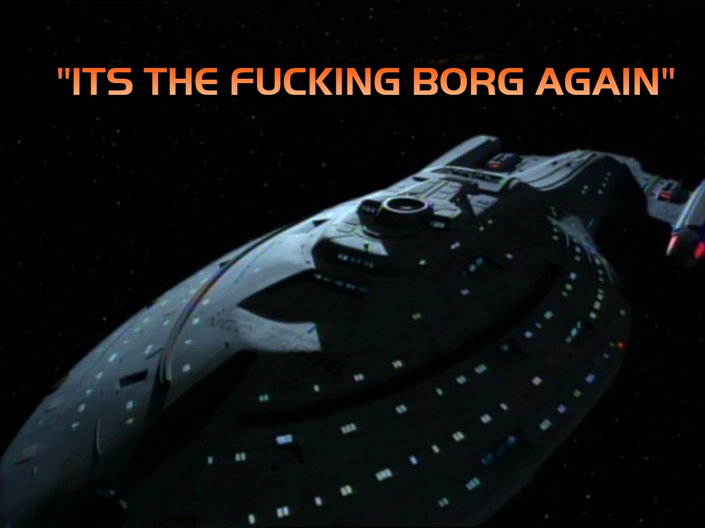 st voyager title card: its the fucking borg again